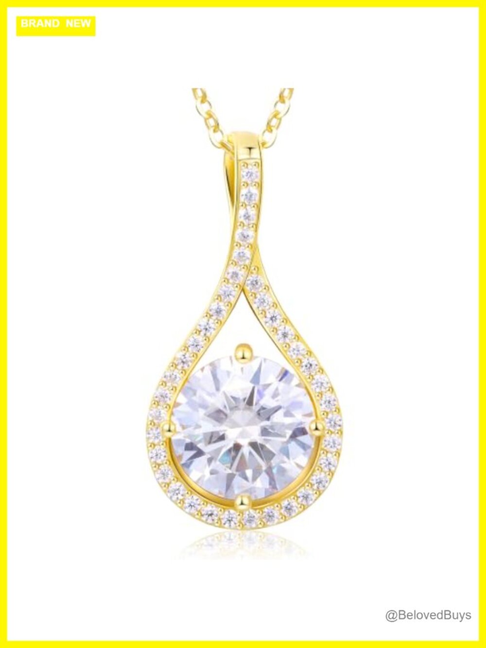 925 Sterling Silver Moissanite Pendant Necklace Gift for Women
